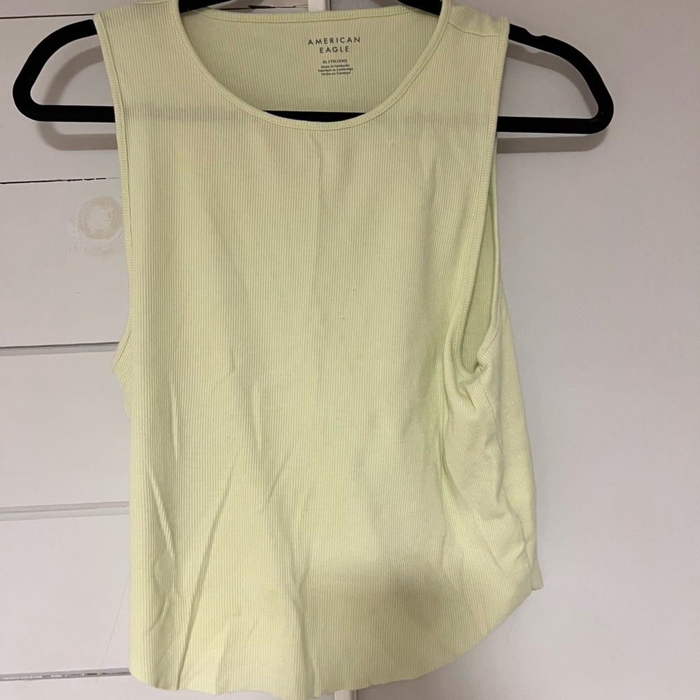 American Eagle Outfitters Light Yellow Tank Top